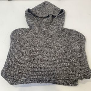 Old Navy Hooded Knit Gray Sweater